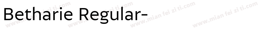 Betharie Regular字体转换